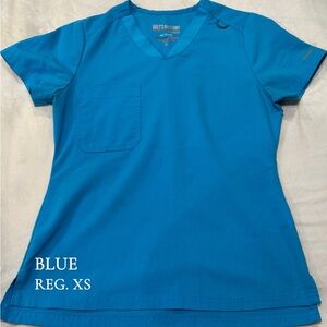 Grey's Anatomy Blue Scrub Top XS